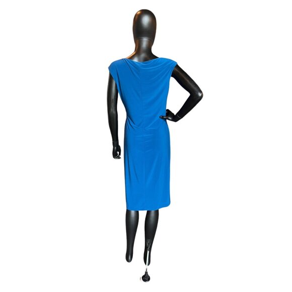 Teal Jersey Sheath Dress - Picture 4 of 5